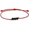 Amber Culture Bracciale in ambra con corda rossa - Bracciale in ambra fatto a mano dell'amicizia e della fortuna, realizzato a mano in resina baltica naturale, in confezione regalo, Pietra Pietra