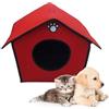 Generico Casetta per Cani e Gatti da Interno, Rifugio Cuccia per Animali Domestici, Casetta Morbida e Comoda, Blu o Rossa, 50x60 cm, in Tessuto, Portatile, anche per Animali Randagi