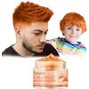 lonstin Colore dei capelli lavabile temporaneo, Colore temporaneo della cera naturale Pomade dei capelli per gli uomini delle donne del partito Cosplay Natale (arancione, arancione)