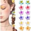 NJCXOLA 12 Pezzi Fermagli per capelli a forma di fiore, Mini fermaglio per capelli, per donne, ragazze, matrimoni,6 colori, per vacanze, matrimoni