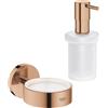Grohe Essentials dispenser per sapone, 40369DA1+40394DA1, Essentials [Accessori Bagno > Portasapone]