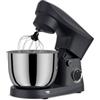 EMPOTEC Impastatrice Planetaria Potenza 1500W Ciotola 5 Litri Frusta Filo Piatta Gancio Dieci Velocità Funzione Turbo Grigio Braccio Inclinabile Interruttore Sicurezza Piedini Gomma Antiscivolo Acciaio Inox