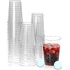 KAHEIGN 50Pz Bicchieri Di Plastica con Glitter Argento, 300ml Bicchieri Da Vino Rotondi Tazze Da Dessert Trasparenti Bicchieri Da Portata Riutilizzabili Per Whisky Cocktail Champagne Birra