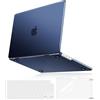 MOSISO Cover Compatible with MacBook Pro 14 Pollici 2024-2021 M4 M3 M2 M1 A3112 A3185 A3401 A2918 A2992 A2779 A2442,Naturale Ultra-Sottile Custodia&Copritastiera&Proteggi Schermo,Blu Notte