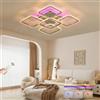 ZAITINZ Plafoniera led soffitto,80 W Plafoniere da soffitto，Grandi dimensioni 5 piazza soggiorno lampadario, adatto camera da letto,la cucina,il corridoio,la sala da pranzo，3000-6000K,56 * 56 cm