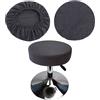 HuaLiSiJi Copri Sgabello Rotondo 30-40cm Tessuto di Lusso, Estensibile Ingualcibile Lavabile Antipolvere Morbido e Resistente, Trasforma Gli Sgabelli in Pochi Secondi (1, Grigio)
