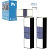 HYBEC - Lampada Solare da Esterno, Lampade Solari da esterno, Lampade Solari da Giardino, Luci Esterno Energia Solare, Luci Solari da Giardino Potenti, Luci da Esterno Giardino Solari (Pack 2)