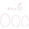 Nellie's Choice, Fustella di Forma Coniglio di Pasqua, 9.2 x 12.1 cm, 7 Pezzi, per Creare Biglietti, Natale, Scrapbooking, Fai da Te, DIY, Rosa, 9,2 x 12,1 cm