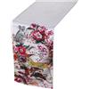 Alexandra House Living Runner da tavolo rosa tessile 180 x 30 cm velluto giungla