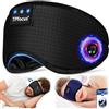 TPfocus Maschera per dormire cuffie Bluetooth 5.2 fascia, cuffie senza fili per dormire da lato, ufficio, viaggi aerei, gadget tecnologici fantastici, regali unici(ferroso)