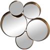 Alexandra House Living Specchio da parete dorato in metallo cerchi 9 x 59 x 54 cm