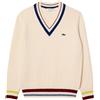 LACOSTE MAGLIONE SCOLLO V TENNIS IN LANA