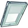 Roto Veneziana Originale ZJA per Finestra per Tetti - Guida Argento - Funzionamento manuale - Veneziana per Finestre delle Serie Q - Dimensioni 078/098 | 07/09 - Colore del Tessuto Bianco