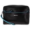 PIQUADRO Accessori Pochette Da Polso Porta Ipad Mini Blue Square Nero