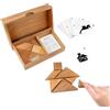 Logica Giochi - Doppio Tangram - Puzzle in Legno 2D - Gioco Educativo per Due Persone - 7 Pezzi - Legno Teak/Samena - Difficoltà Media