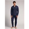 Intimissimi Pigiama Lungo Aperto Davanti In Cotone Premium Mercerizzato Blu