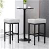 LONXIU Sgabello da Bar Set di 2, Sgabello Alto in Tessuto Bouclé, sgabello da cucina dal design moderno accompagnato da gambe in metallo nero per cucina, bar, sala da pranzo, Grigio