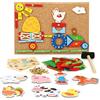 small foot 10228 Gioco con martelletto Fattoria small foot in legno, superficie in sughero sulla quale potervi martellare elementi con motivi della fattoria, dai 6 anni