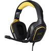 Konix UFC Cuffie gaming per PS4, PS5, Switch, Xbox One e Series X|S - Microfono a 45° - Cavo da 1,5 m - Connettore Jack da 3,5 mm - Nero e oro