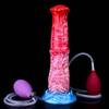 Peadxuno Dildo gigante mostro Cavallo che spruzza Dildo gonfiabile, Butt Plug Giocattoli anali Butt Expand Trainer per Allenamento Anale (Dildo da 26cm + airbag a iniezione + airbag gonfiabile)