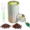 MeYuxg Termos Caffè, 450ml Tazza Termica, Bicchiere Termico con Indicatore LED di Temperatura, Thermos Bevande Calde, Thermos Piccolo per Caffè, Senza BPA (Verde con Sfumatura)