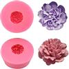 Lokatall Stampi in silicone a forma di garofano a forma di fiore di cioccolato, 2 stampi per fondente e glassa, per decorare torte, sapone, caramelle e gelatine