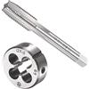 QUARKZMAN M12 x 1.5mm Metrico Macchina Filetto Maschiatura e Rotondo Matrice Set x 1 Set 4 Scanalatura Alta Velocità Acciaio per Lavorazione Ferramenta Strumento