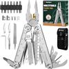 Multper Pinza Multiuso, Idee Regalo Uomo Compleanno, Multitool Gadget Utili con Coltello di Damasco, Forbici e Testa Cacciavite, Regalo Anniversario per Lui, Regali di Natale, Idee Regalo Uomo Natale