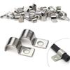 Lonely high heels 30 Pezzi Collari per Tubi 10mm Fermacavo Unico Foro in Acciaio Inox V2A Supporti a U Morsetti per Tubi Collari Heavy Duty Fissaggi per Cavi Ø 9-10.5mm Tubazioni per Acqua Tubi PVC Installazione