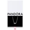PANDORA Collana con stella e luna in argento Sterling con zirconia cubica trasparente, 45