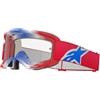 Alpinestars mascherina Vision 5 Corp Goggle - 3133 Red White Blue clear