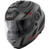 Givi casco modulare X.21 Evo Number - Titanio opaco Nero Rosso