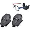 Dioche Lampada LED con clip per occhiali, luce per lettura notturna e pesca - Mini luce LED portatile con clip girevole a 360° per l'uso a mani libere