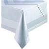 Grevotex - Set di tovaglia e tovaglioli damascati con Orlo Satinato, Colore: Bianco, Bianco, 80 x 80 cm