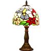 FUMAT Lampada Tiffany da Tavolo con Paralume in Vetro Colorato per Soggiorno, Camera da Letto, Studio e Tavolino da Caffè