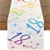 LRartdeco Runner Tavolo Compleanno Felice 18 Anni Runner Tavola Happy Birthday Runner da Tavolo Decorativo Runner da Tavola per Decorazione de Tavolo da Festa(40x140cm,Colorato 18)