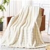 KOIUEYW Coperta Morbida Bianca e Calda per Divano in Lana, 200 x 230 cm