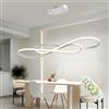 SXQYSM 57W Lampada a Sospensione Lampada da Tavolo da Pranzo, Lampadario LED Dimmerabile Plafoniera Con Telecomando, Soggiorno Lampada, Lampadari moderni, Regolabile Altezza Cucina Lampadari (bianco)