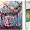 DCIDBEI Diamond Painting Fiori di Ciliegio 40x50 cm Puzzle con Diamanti Farfalla Punto Croce Ciliegio Giapponese 5D Diamond Painting Paesaggi Kit Punto Croce Paesaggio Ciliegio in Bicchiere d'acqua