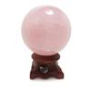 Polar Jade Sfera di quarzo rosa, rara pietra protettiva, per decorazione, guarigione, meditazione e Feng shui, realizzata a mano, 40 mm