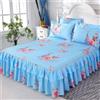 Morbuy 3 Pezzi Set Gonna da Letto per Singolo Matrimoniale e Una Piazza e Mezza Elasticizzata Copriletto con Volant Coprirete per Letto Lenzuola con 2 Federe (120x200+48x74cm,Vaso)