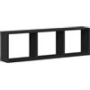 vidaXL Mobile a Parete 100x16x30 cm Nero in Legno Multistrato