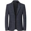 ZISTRCBAO Giacca da Uomo Casual Blazer Slim Fit Giacche da Abito Giacca Monopetto - Blazer Classici da Uomo con Risvolto Scozzese, Giacca Elegante Blazer A Due Bottoni, Grigio Scuro, L