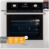KKT KOLBE Forno da incasso 60 cm 70 L, 3 kW, cottura ventilata con grill, cassetti telescopici, timer automatico, pulizia a vapore, BO8810SS