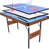 OYE 55Inch 3 in 1 Combo tavolo da gioco, pieghevole biliardo/tavolo da biliardo, hockey/tavolo da ping pong con tutti gli accessori