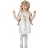 Rubie's Rubies Costume da angelo deluxe per bambina, angelo di Natale, vestito con ali e ghirlanda sulla testa, Natale, presepe di Natale, per funzioni scolastiche, eventi natalizi, presepe
