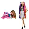 Barbie- Aereo dei sogni, Playset Veicolo e Accessori, Bambola Non Inclusa, Giocattolo per Bambini 3+ Anni, GDG76 & Bambola con Capelli Lunghi Arcobaleno e Tanti Accessori, Giocattolo per 5 + Anni