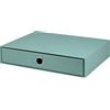 Rössler Papier Rössler SOHO - Scatola per cassetti in carta, organizer da ufficio, per cassetti, accessori e forniture per ufficio, 34 x 25 x 7 cm, 1 pezzo, colore: verde, opale