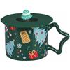 Villa d'Este Home Tivoli Tazza 280 ml in porcellana new bone China, coperchio in silicone, XMas