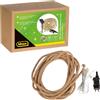 Idena 30520 - Corda di luci a LED con 100 LED in bianco caldo, per uso esterno e interno, lunga circa 9 m, con adattatore solare o di rete, funzione timer di 8 ore, decorazione per casa e giardino